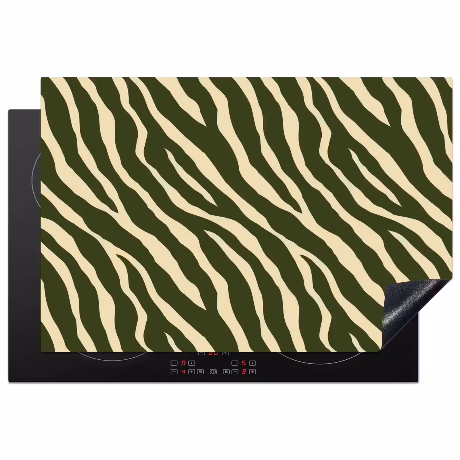 Inductie beschermer - Zebra - Patroon - Groen — 1