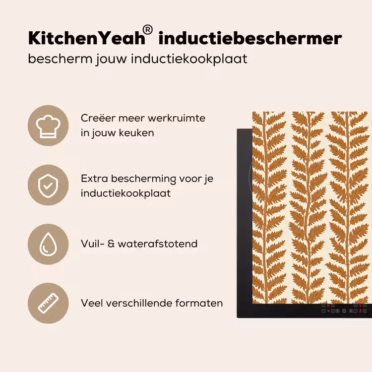 Inductie beschermer - Textuur - Bladeren - Oker — 4