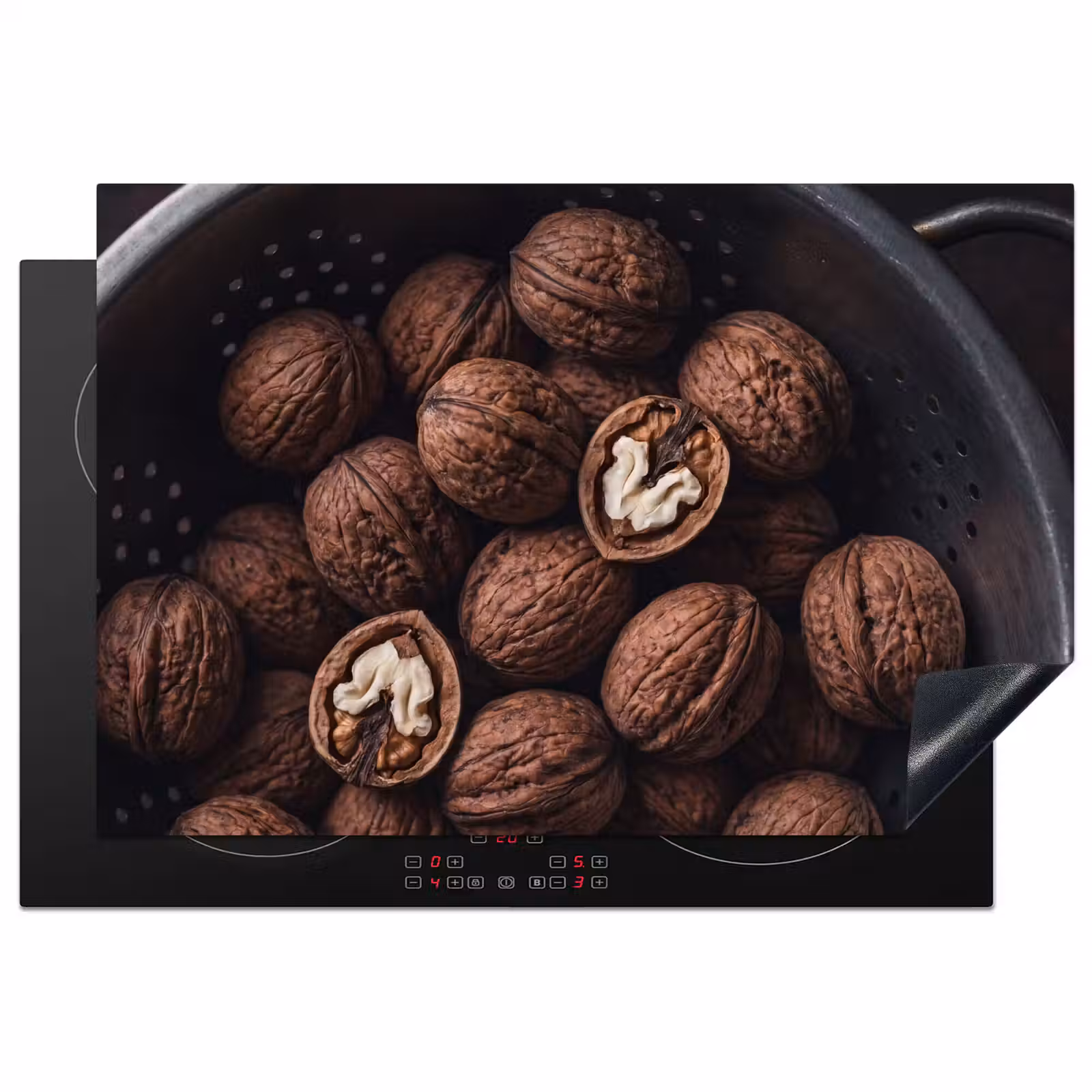 Inductie beschermer - Walnoot - Eten - Donker — 1