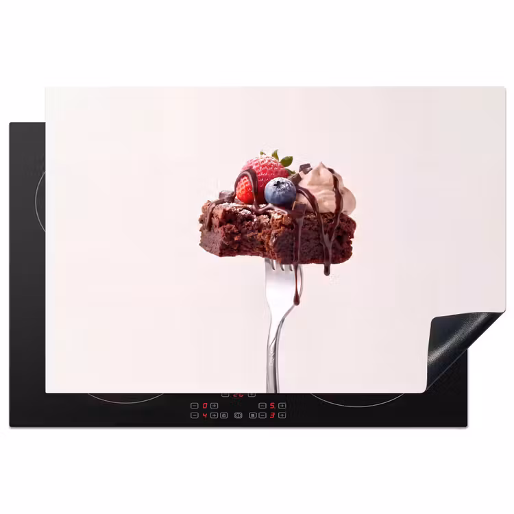 Inductie beschermer - Vork - brownie - aardbei — 1