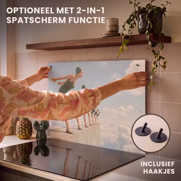 Inductie beschermer - Vrouwen - Duikhouding - Wolken — 10