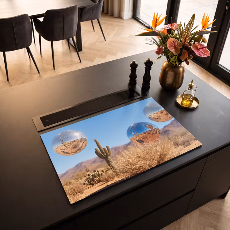 Inductie beschermer - Woestijn - Spiegelbal - Kunst — 5