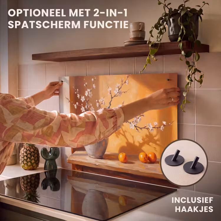 Inductie beschermer - Witte bloemen - Stilleven — 10