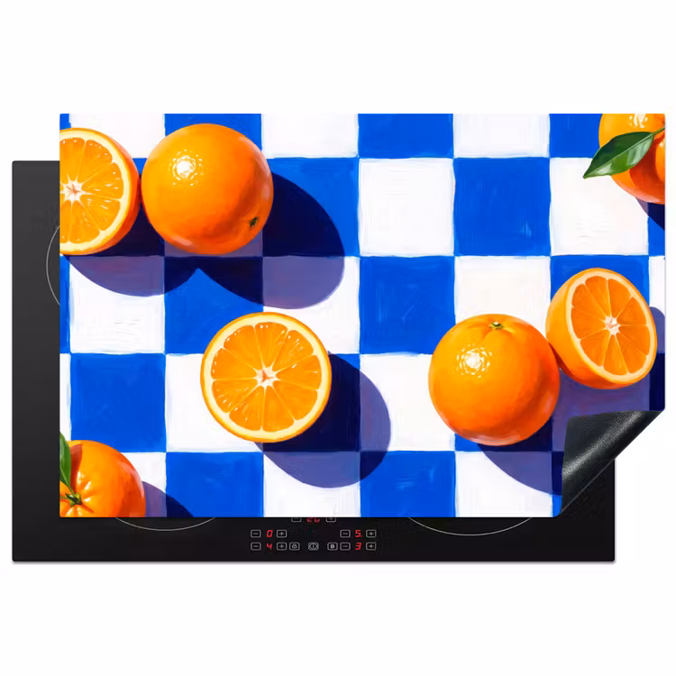 Inductie beschermer - Sinaasappel - Geruit - Eten — 1