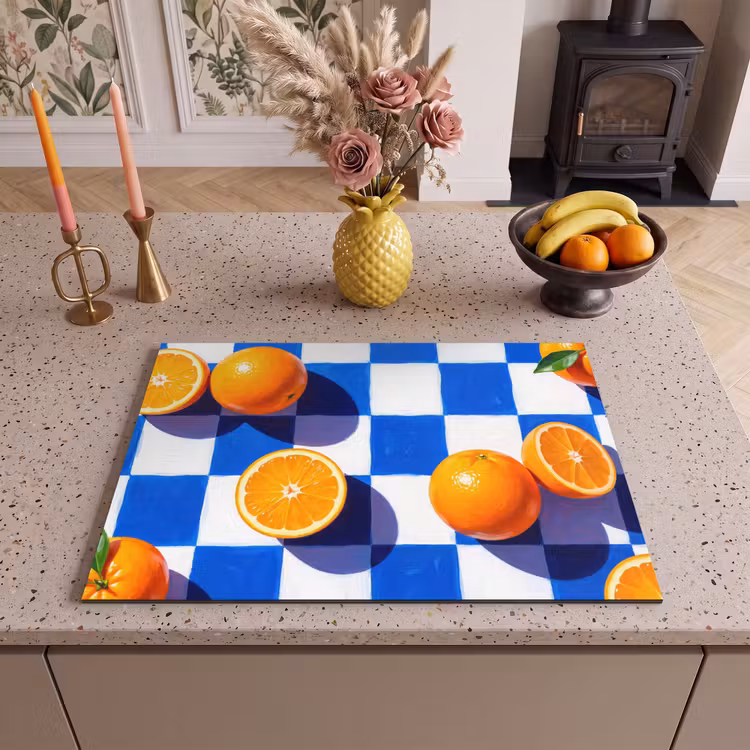 Inductie beschermer - Sinaasappel - Geruit - Eten — 2