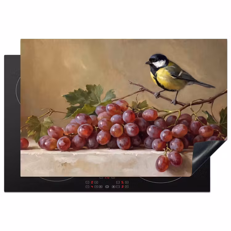 Inductie beschermer - Vogel - Druiven - Stilleven — 1