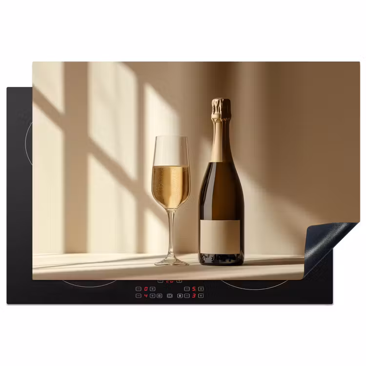 Inductie beschermer - Champagne - Beige - Schaduw - Bubbels — 1