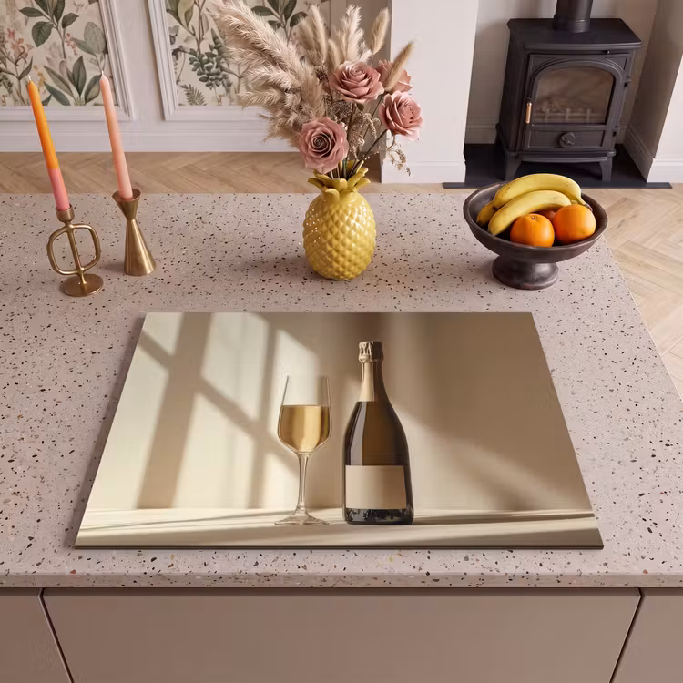 Inductie beschermer - Champagne - Beige - Schaduw - Bubbels — 2