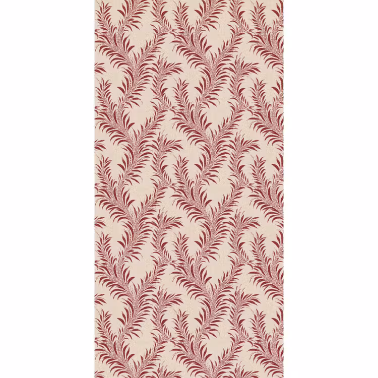 Behang - Bladeren - Linnen - Rood β 2