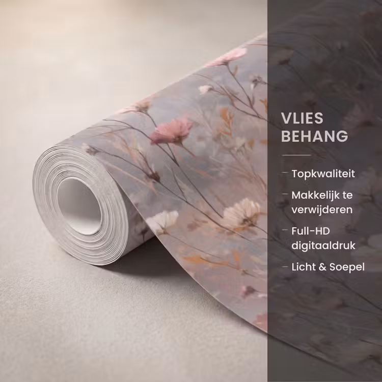 Behang - Bloemen - Wild - Pastel — 3