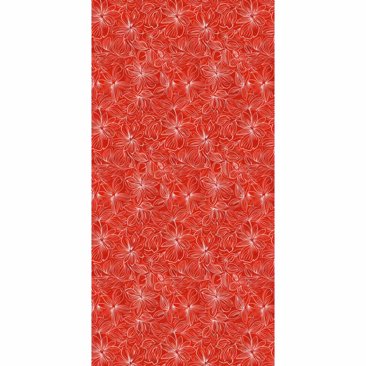 Behang - Bloemen - Patroon - Rood — 2