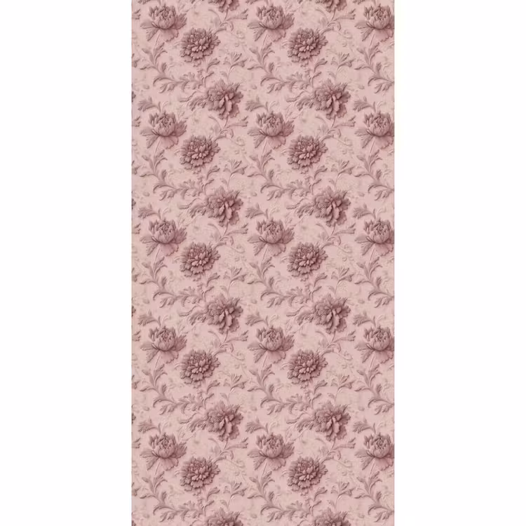 Behang - Reliëf - Pioenrozen - Roze — 2