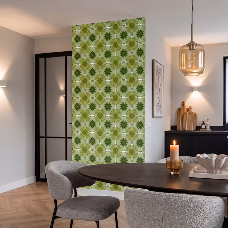 Behang - Cirkels - Patroon - Groen — 5