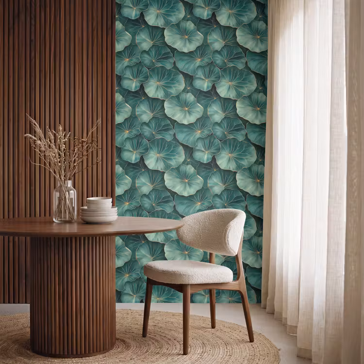 Behang - Patroon - Bladeren - Groen — 4