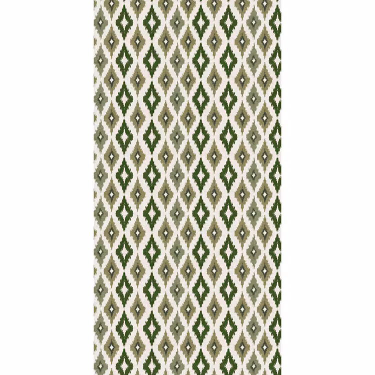 Behang - Geografisch - Ruitmotief - Groen — 2