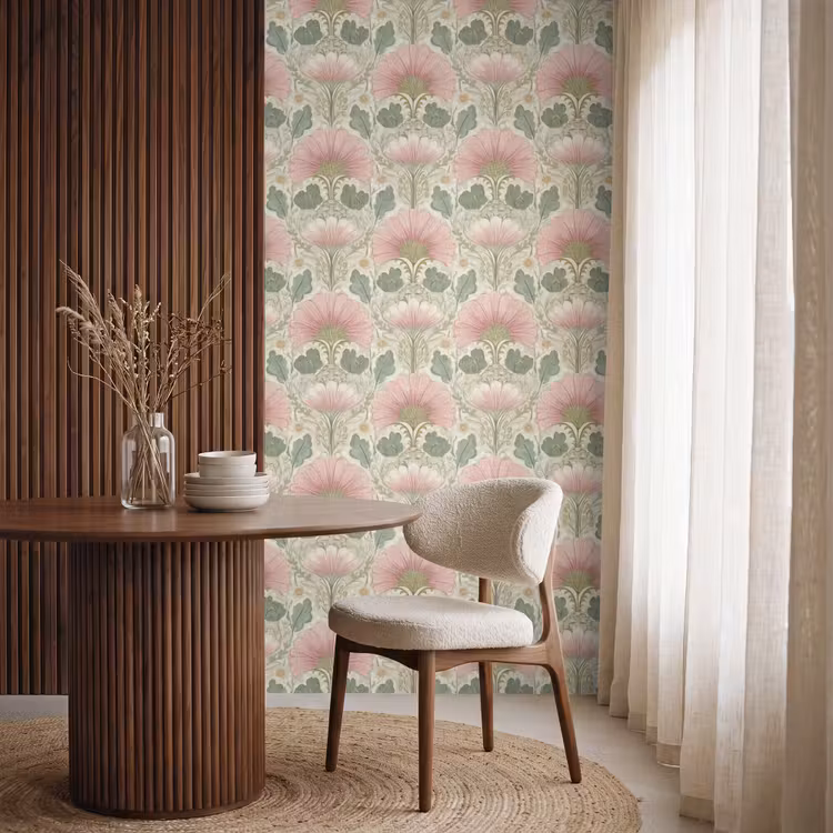 Behang - Klassiek - Patroon - Roze — 4