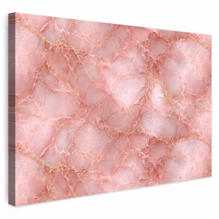 Buiten canvas - Roze - Kwarts - Goud - Marmer — 1