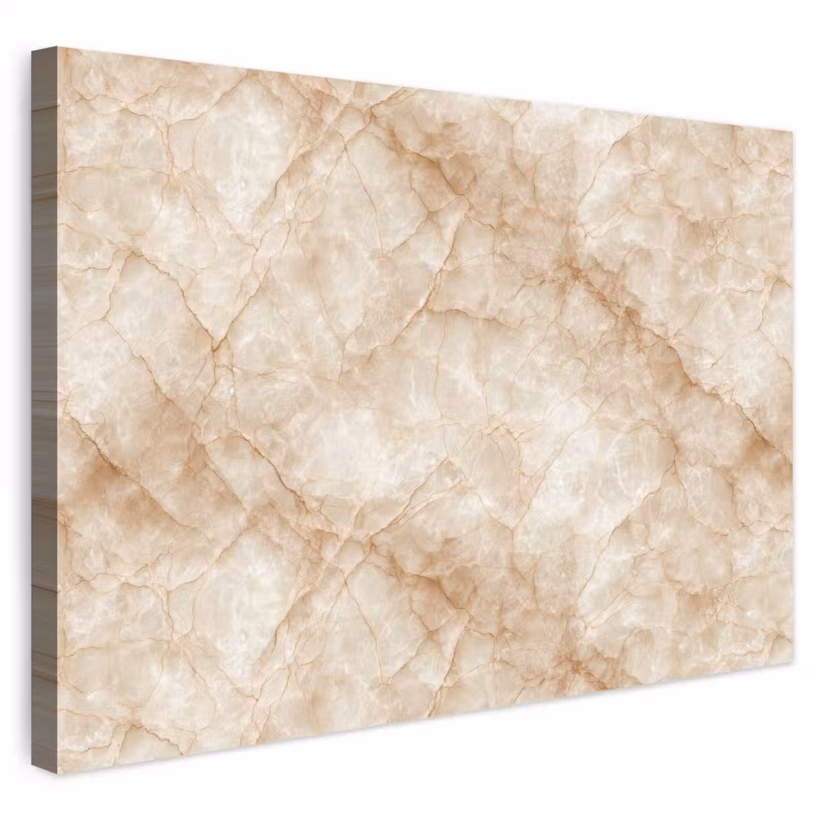 Buiten canvas - Kristalstructuur - Bruin - Marmer — 1