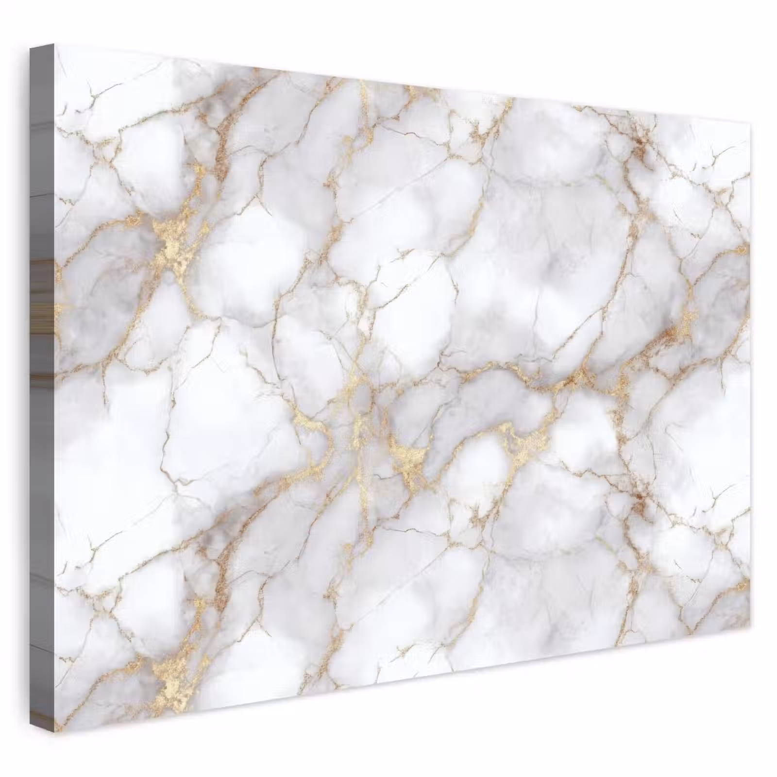 Buiten canvas - Wit - Goud - Marmer - Grijs — 1