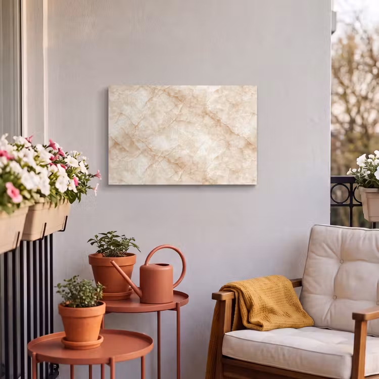 Buiten canvas - Kristalstructuur - Bruin - Marmer — 3