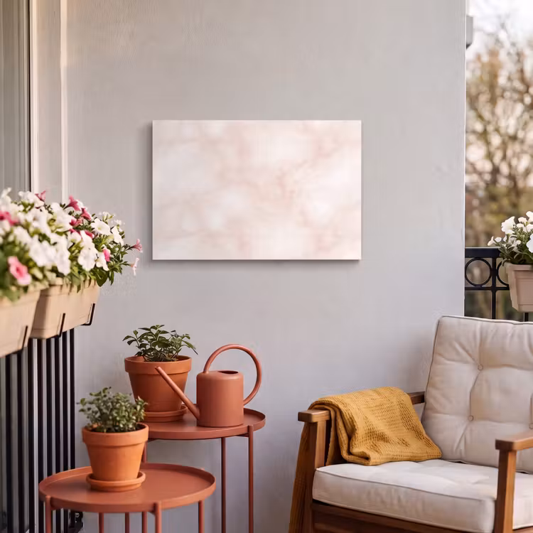 Buiten canvas - Roze - Marmer - Crème — 3