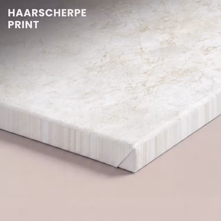 Canvas schilderij - Beige - Marmer - Aders — 4