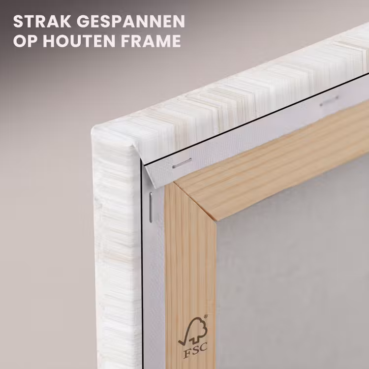 Canvas schilderij - Beige - Marmer - Aders — 6