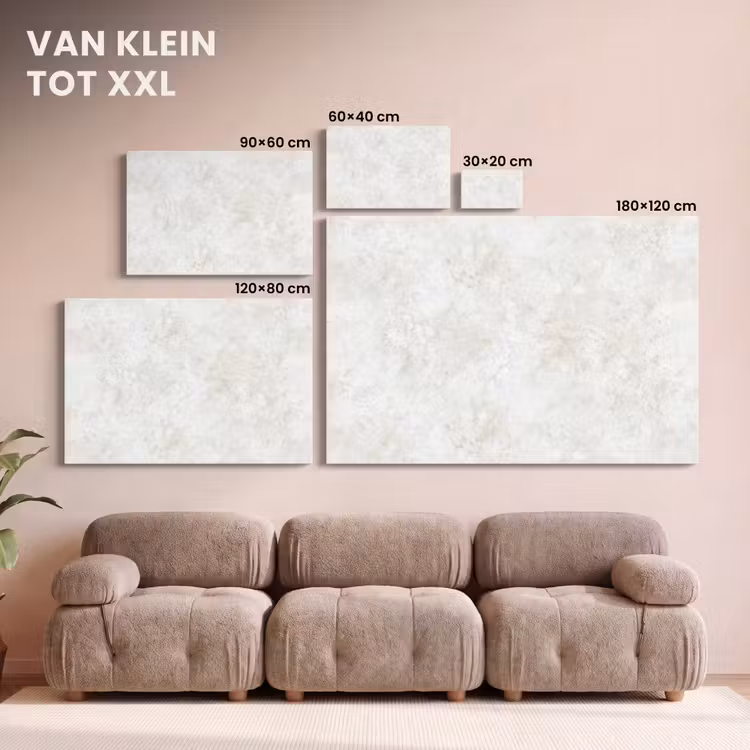 Canvas schilderij - Beige - Marmer - Aders — 7