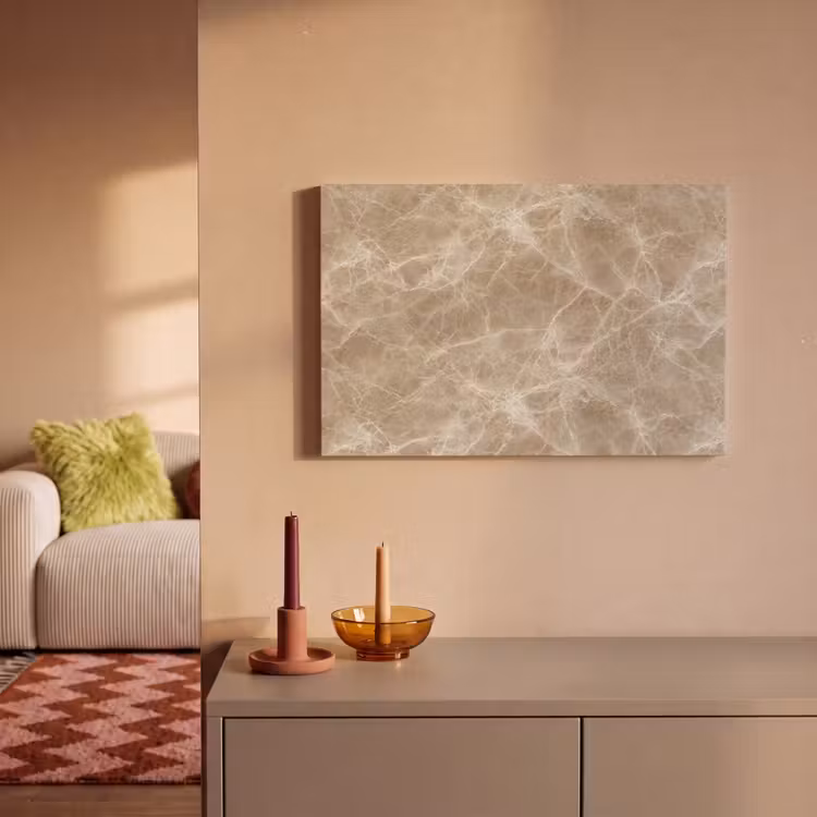 Canvas schilderij - Bruin - Kristaladers - Marmer — 1