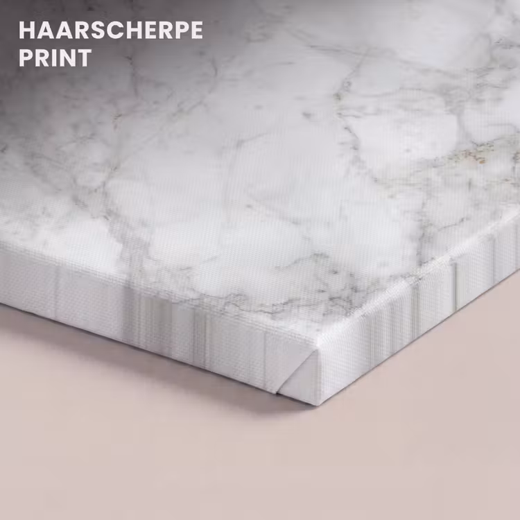 Canvas schilderij - Grijs - Wit - Marmer — 4