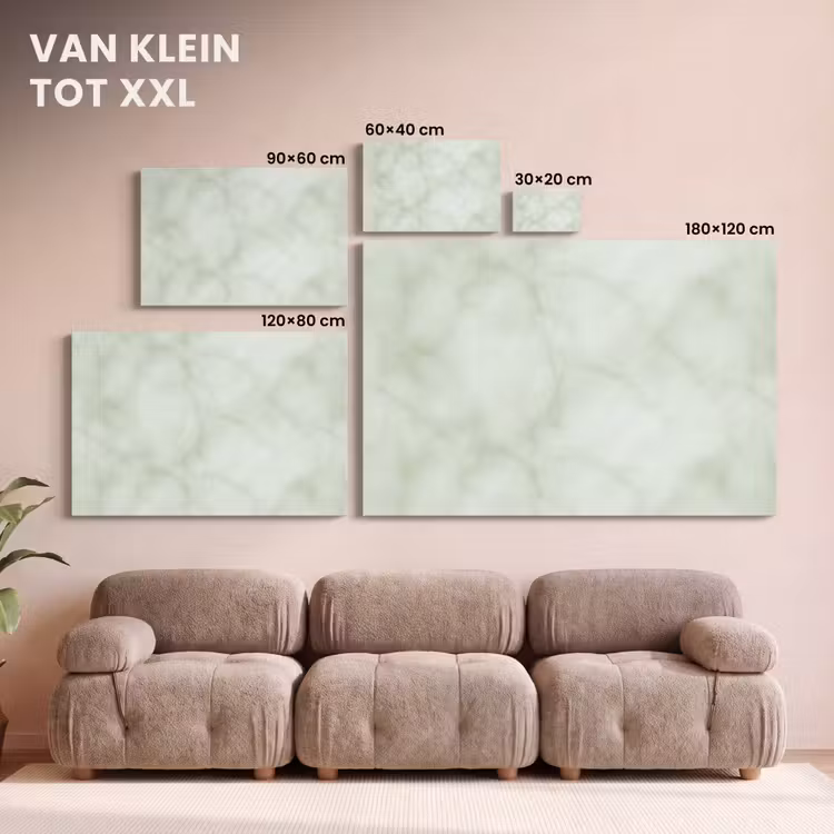 Canvas schilderij - Groen - Marmer - Aders — 7
