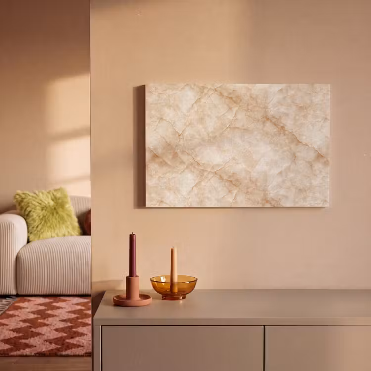 Canvas schilderij - Kristalstructuur - Bruin - Marmer — 1