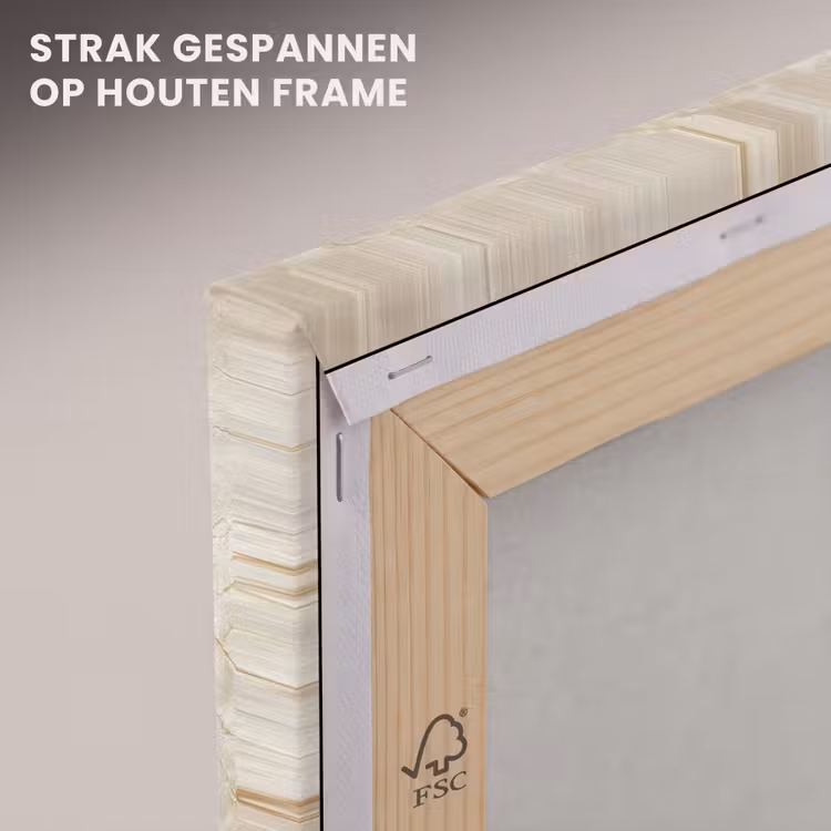 Canvas schilderij - Lichtbeige - Marmer - Aders — 6