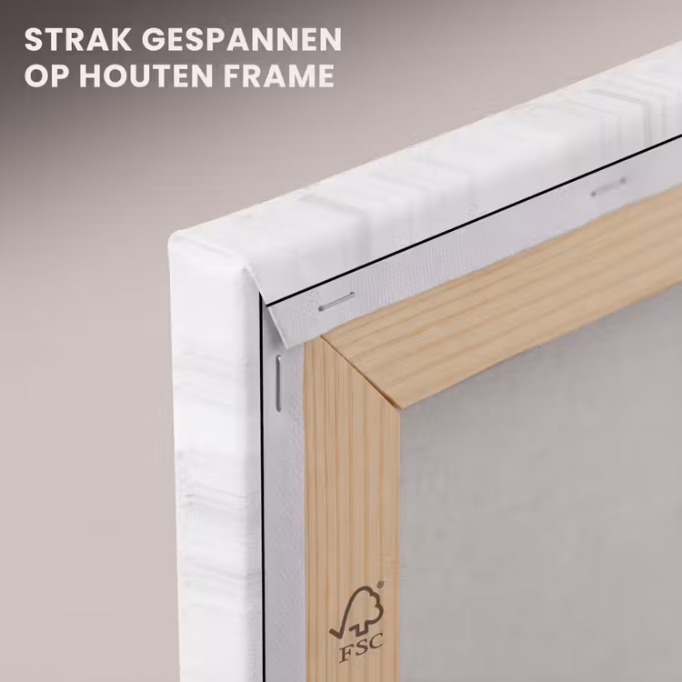 Canvas schilderij - Wit - Marmer - Grijze aders — 6