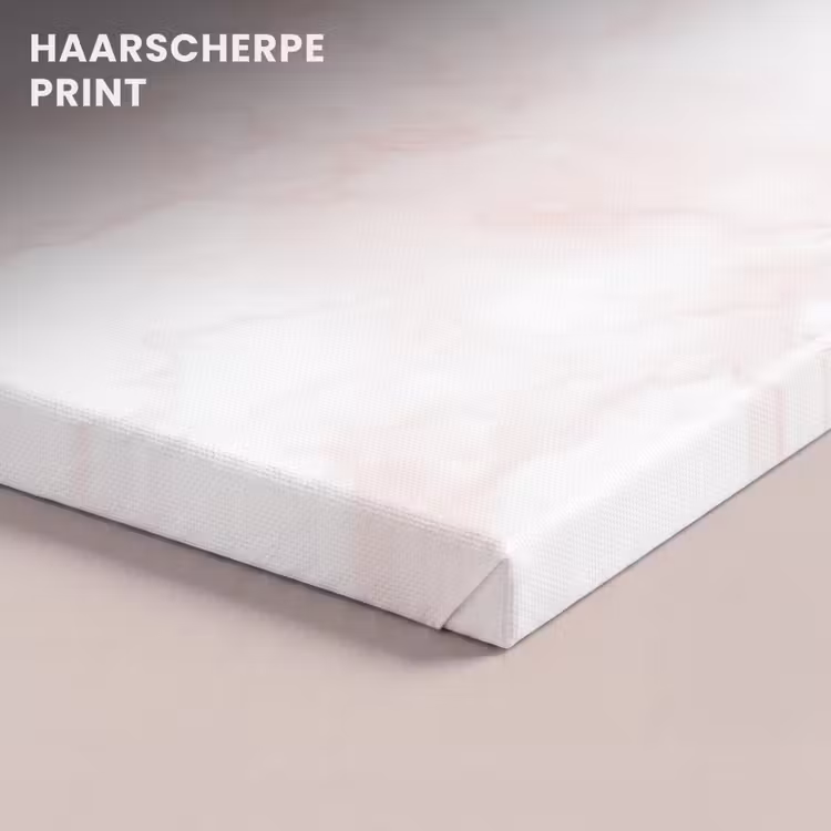 Canvas schilderij - Wolkenstructuur - Roze - Marmer — 4