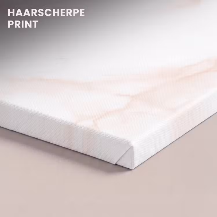 Canvas schilderij - Zalmroze - Marmer - Aders — 4