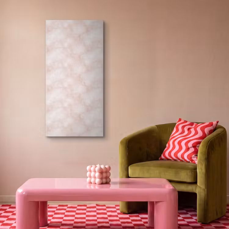 Akoestisch schilderij - Roze - Marmer - Crème — 2