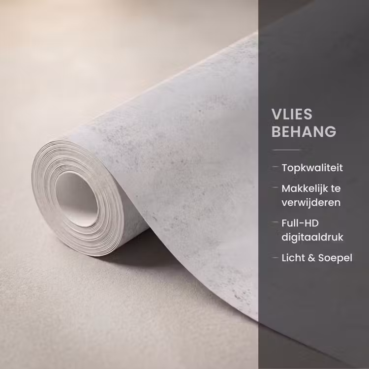 Behang - Grijs - Beton - Industrieel — 3