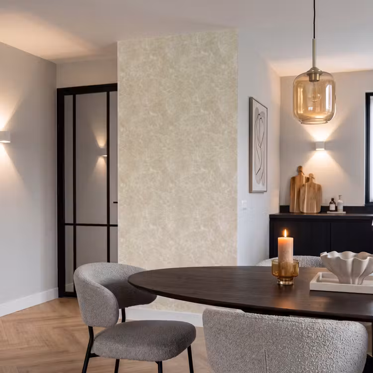Behang - Lichtbeige - Marmer - Diffusie adering — 5