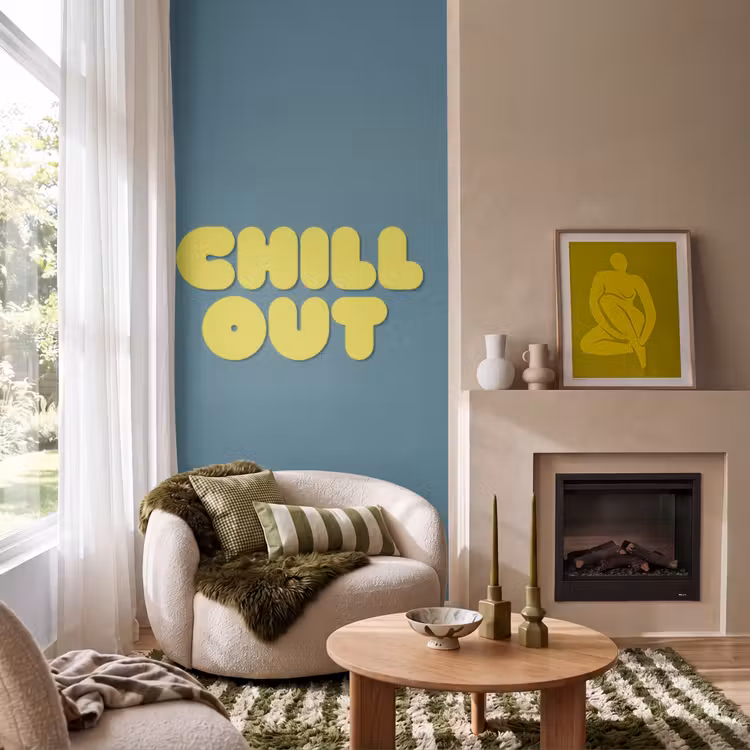 Behang - Chill out - Geel - Blauw — 1