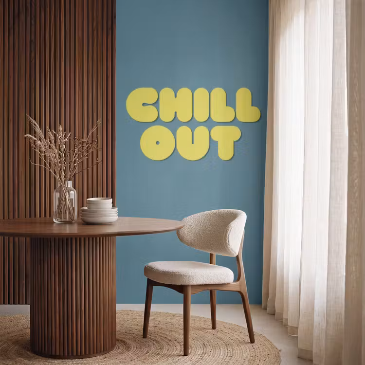 Behang - Chill out - Geel - Blauw — 4