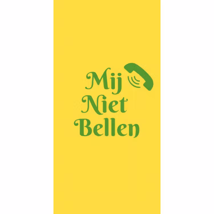 Behang - Mij niet bellen - Telefoon - Geel — 2