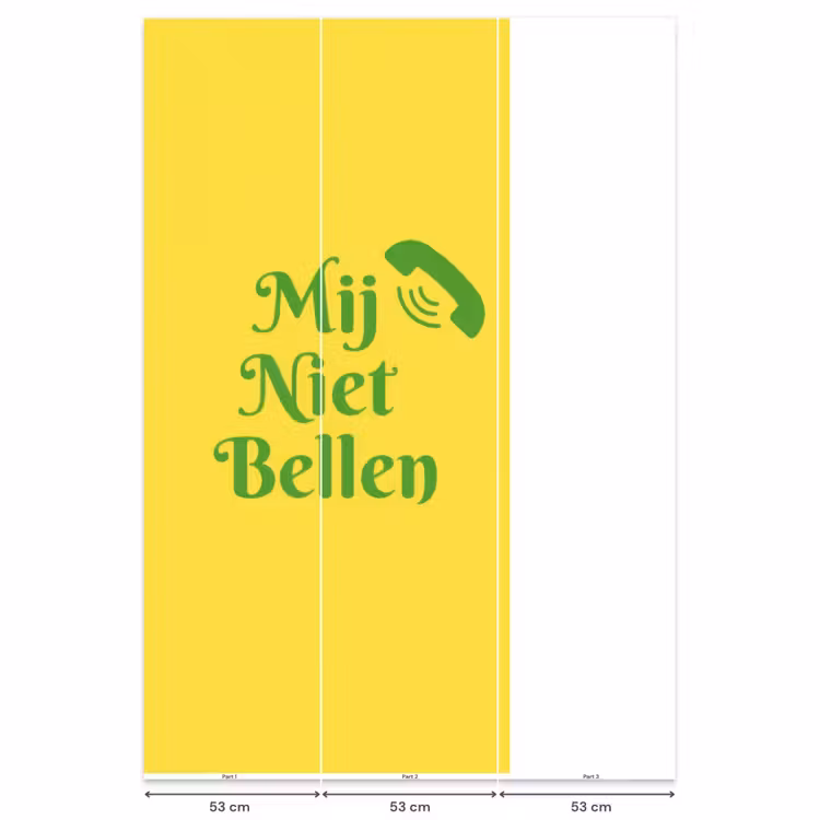 Behang - Mij niet bellen - Telefoon - Geel — 6