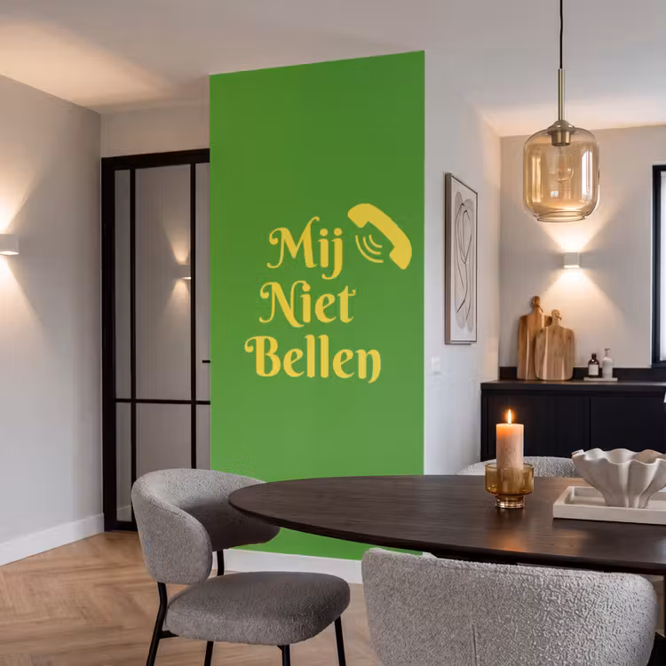 Behang - Mij niet bellen - Telefoon - Groen — 5