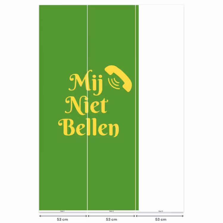 Behang - Mij niet bellen - Telefoon - Groen — 6