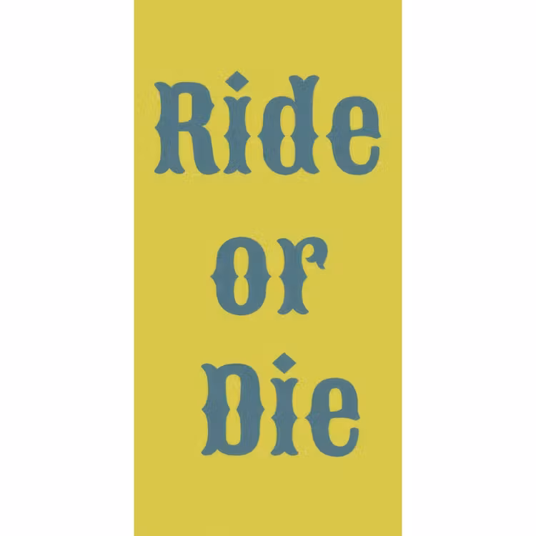 Behang - Ride or die - Geel - Blauw — 2