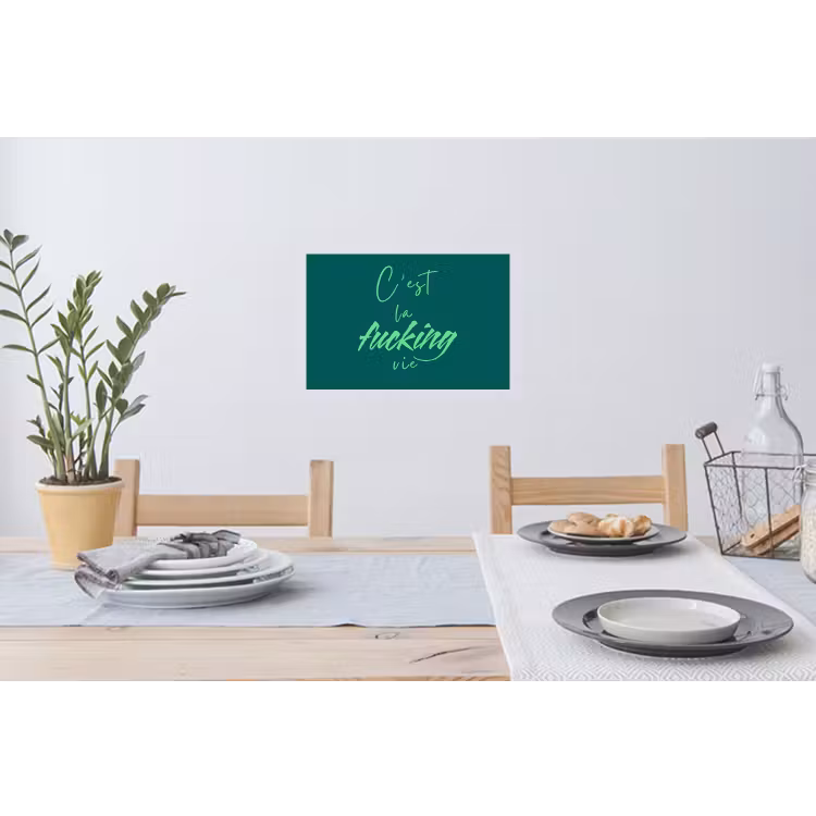 Muursticker - c'est la fucking vie - Groen - Handgeschreven — 3