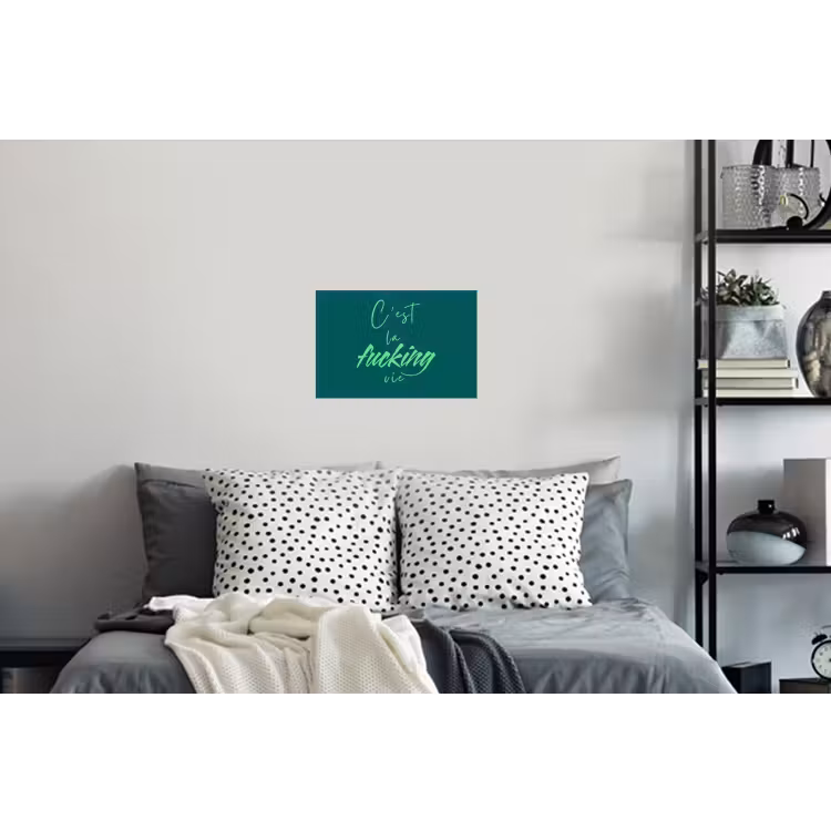 Muursticker - c'est la fucking vie - Groen - Handgeschreven — 5