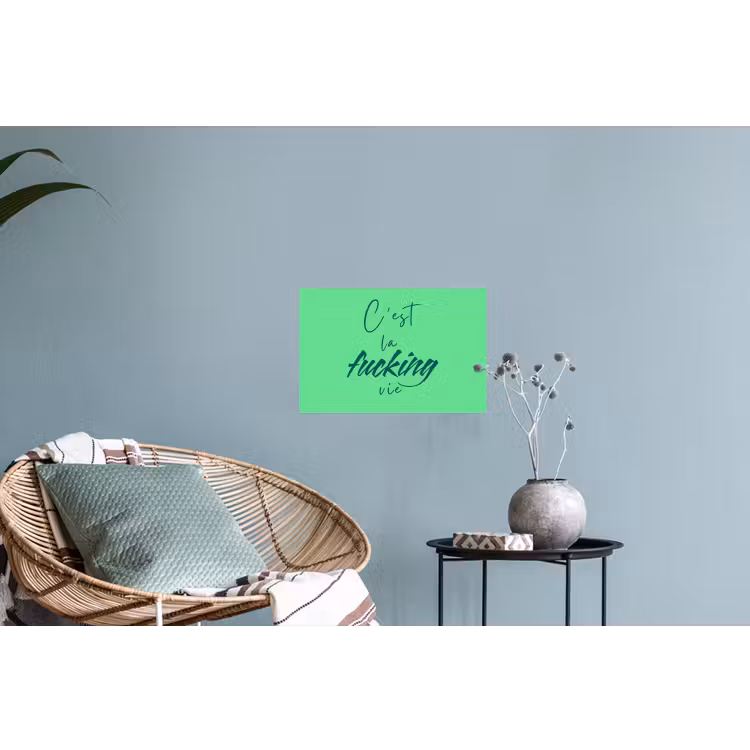 Muursticker - c'est la fucking vie - Groen - Penseelstijl — 4