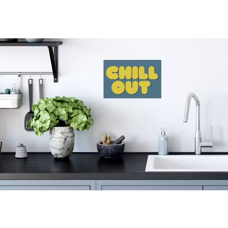 Muursticker - Chill out - Geel - Blauw — 2